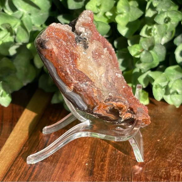 Druzy Chalcedony Crystal Heart - Picture 4 of 14